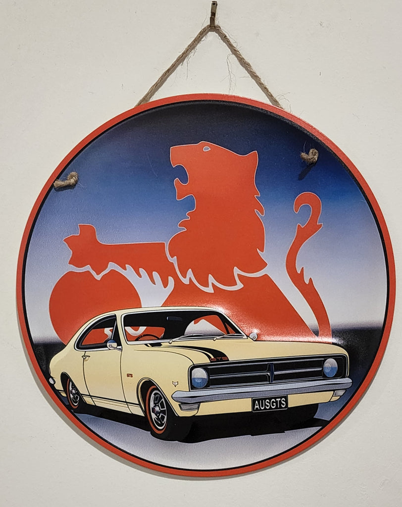 Retro decorative plate GMH LOGO embossed approx 33 x 33 cm
