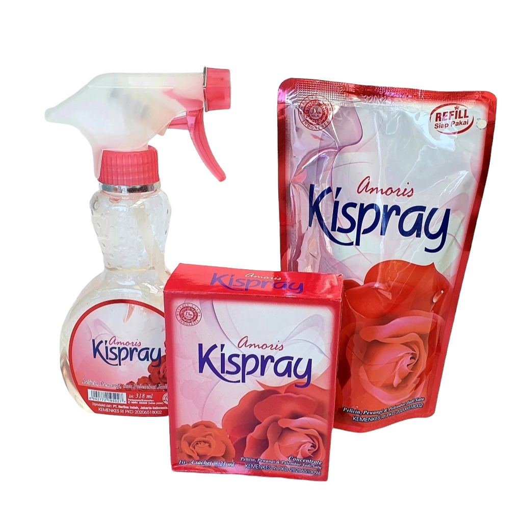 Kispray Pink collection! 1 x 280ml premixed sachet, 1 x box sachets concentrate and 1 x bottle premixed. ALL PINK