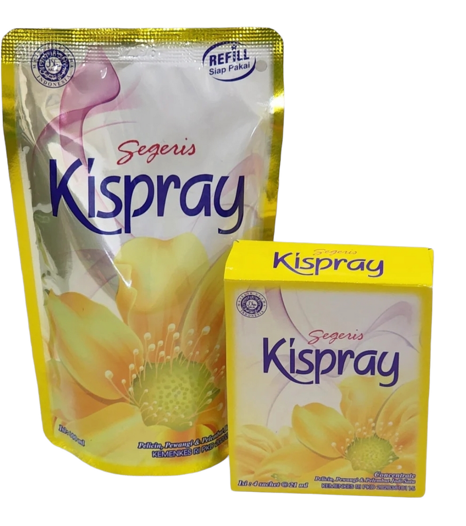 Kispray Yellow set! 1 x 280ml premixed sachet, and 1 x box 4 sachet. ALL YELLOW