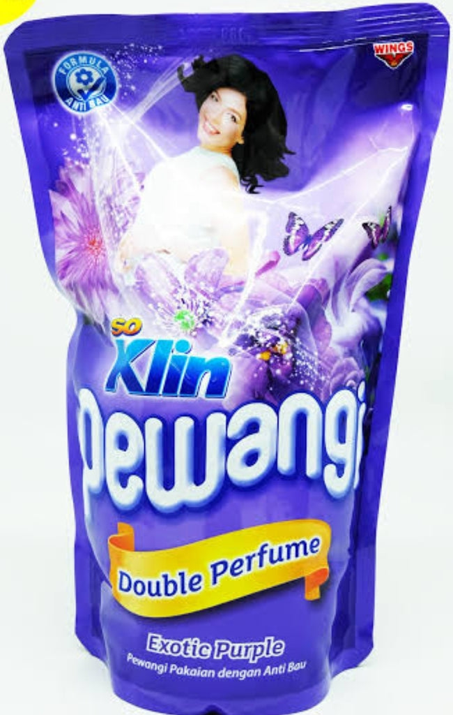 SO klin Pewangi EXOTIC PURPLE Double perfume Softener 900 ML (#38)