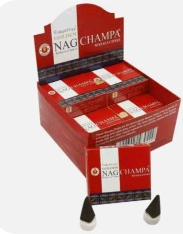 Incense CONES GOLDEN NAG CHAMPA Marsala 10 cones per pack