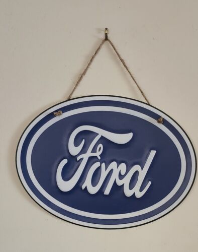 Retro decorative plate, FORD logo, embossed approx 35 x 33 cm