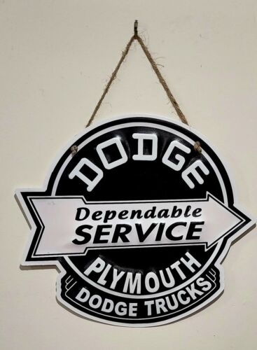 Retro decorative plate, DODGE embossed approx 31 x 35 cm