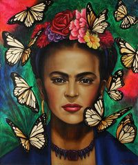Frida Kahlo Boho  recycled jean bags