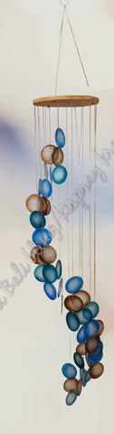 Capiz shell wind chime spiral  15cm wide x  100cm COMPLETE drop approx (#32)