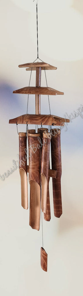 Bamboo pagoda windchimes 105 cm full length