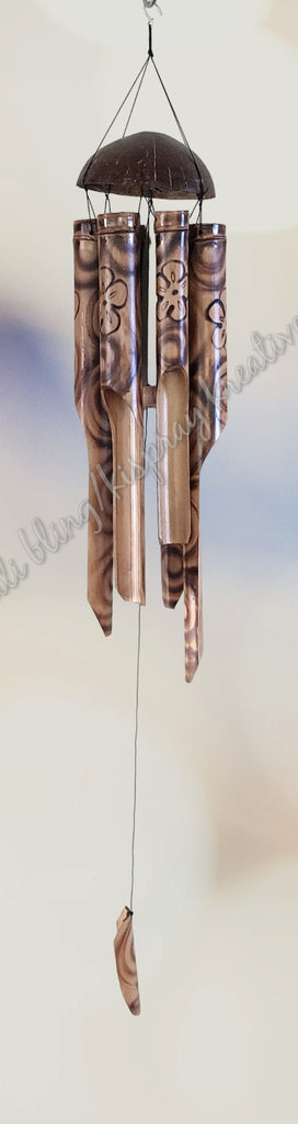 Bamboo patterned windchimes  115cm full length