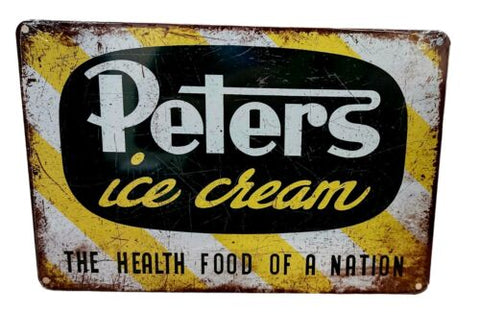 Decorative Peters Ice Cream Retro plate,  approx 30cm x 20cm #0438