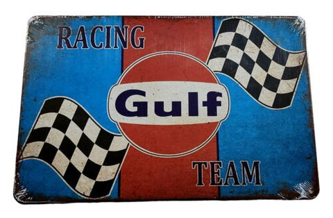 Decorative Gulf Racing Team  Retro plate,  approx 30cm x 20cm