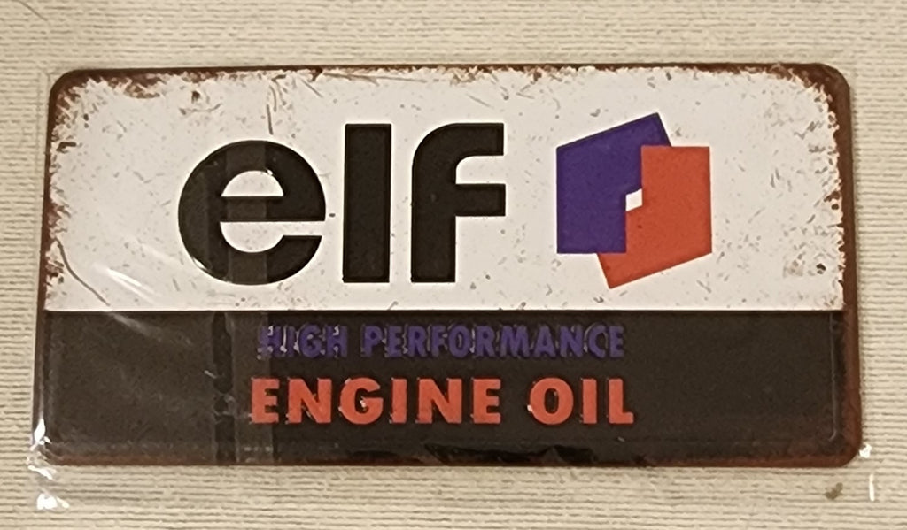 Magnet ELF ENGINE OIL 12 x 6 cm approx #0621