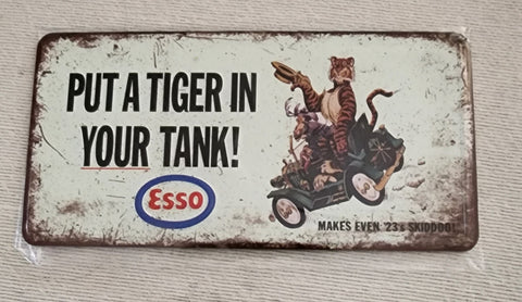 Magnet ESSO TIGER IN YOUR TANK 12 x 6 cm approx