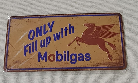 Decorative plate, MOBILGAS UNICORN Retro approx 30cm x 20 cm