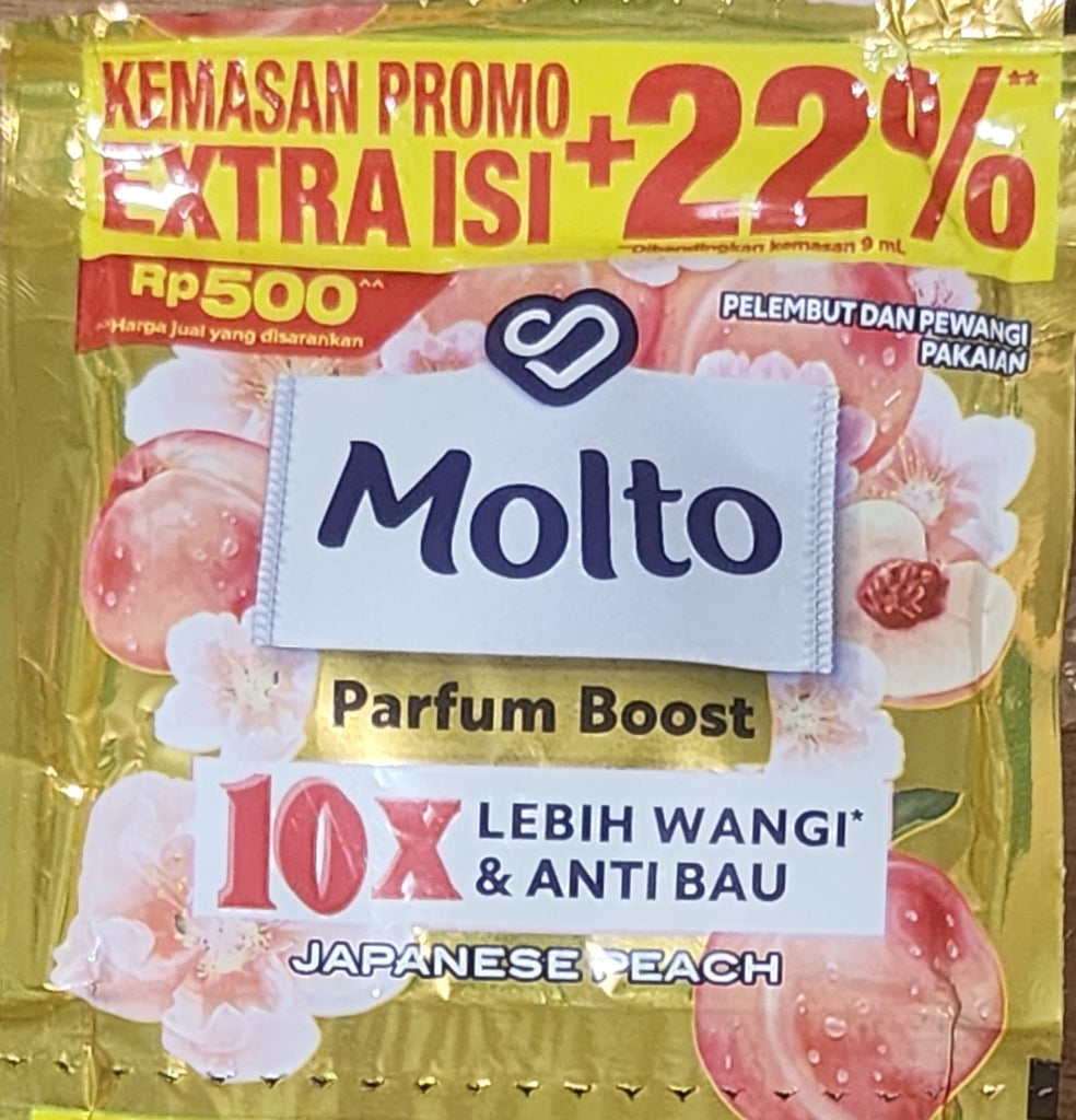 Molto Japanese Peach fabric softeners 12 x 11 ML sachets (#36e)