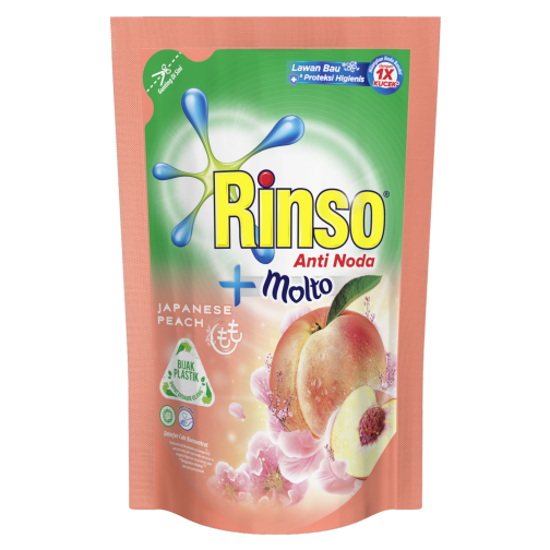 Rinso laundry detergent anti noda (anti stain)  japanese peach LIQUID 565 ML (#15)