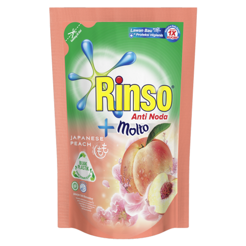 Rinso laundry detergent anti noda (anti stain)  japanese peach LIQUID 510 ML (#37)