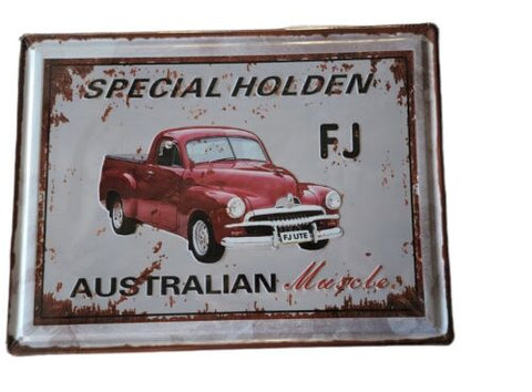 Decorative plate, FJ UTE Retro approx 30cm x 40 cm #0563