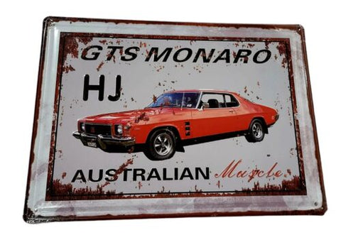 Decorative plate, MONARO GTS HJ Retro approx 30cm x 40 cm #0550