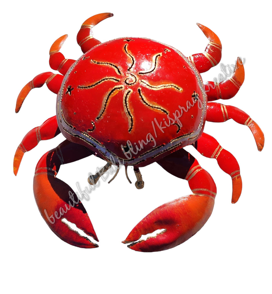 Mosquito coil holder crab red with sun #2118