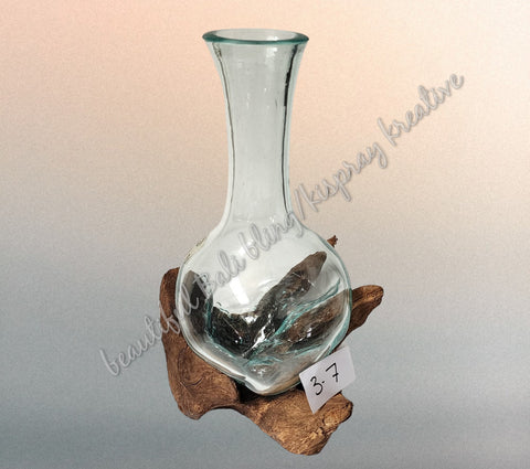 glass melt onion vases