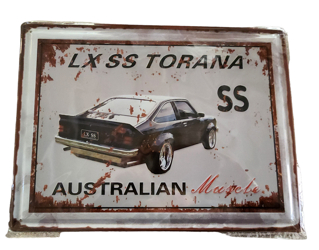 Decorative plate, LX SS TORANA Retro approx 30cm x 40 cm #0554