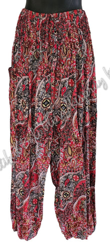 Harem pants Full length  XXXXXL Red Paisley suit 20-24 clothing (#15)