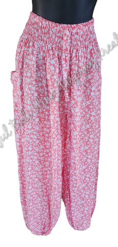 Harem pants Full length  XXXXXL pink floral suit 20-24 clothing