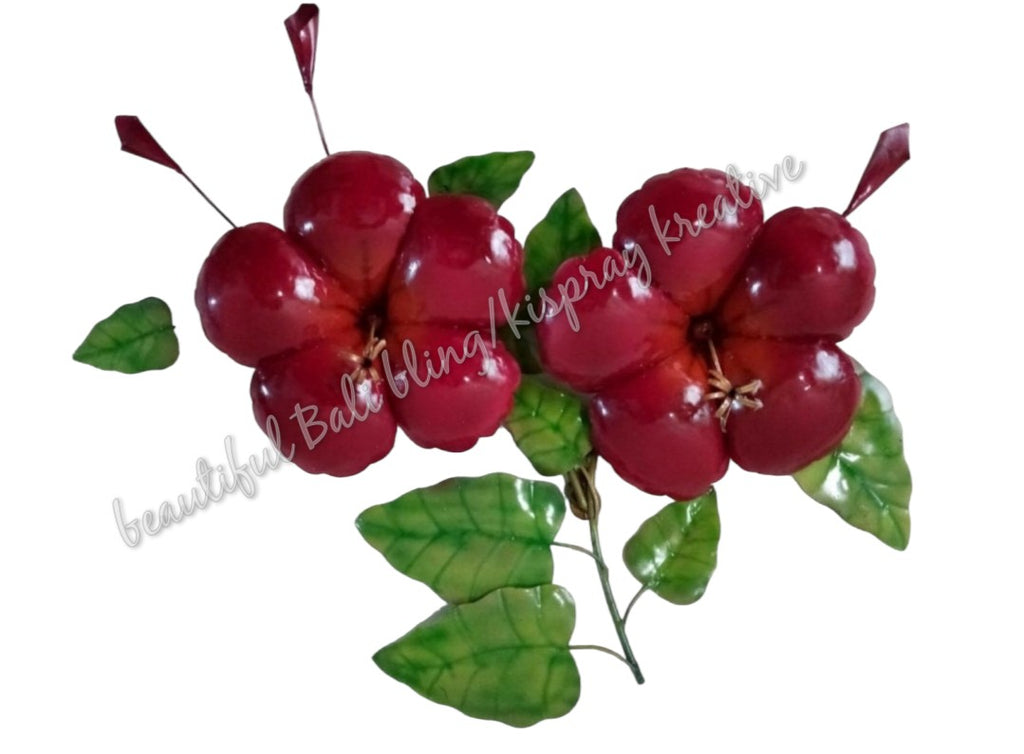 Wall art hibiscus   measuring 50cm long x 38 cm high in full