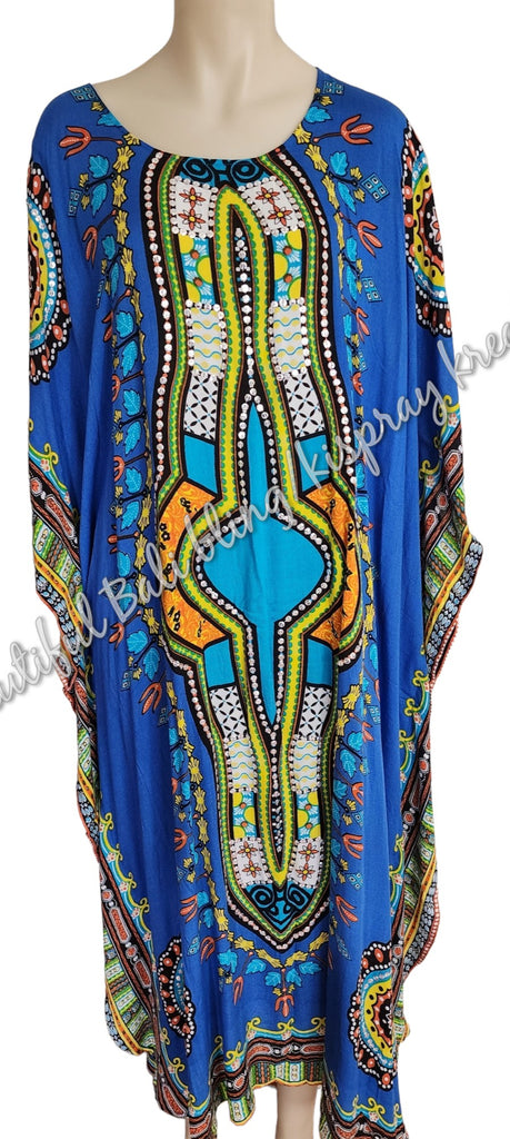 Kaftan,  SEQUIN, BLUE, FULL LENGTH Suit to size 24 (#19)