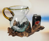 glass melt bowls jug coloured & clear #1