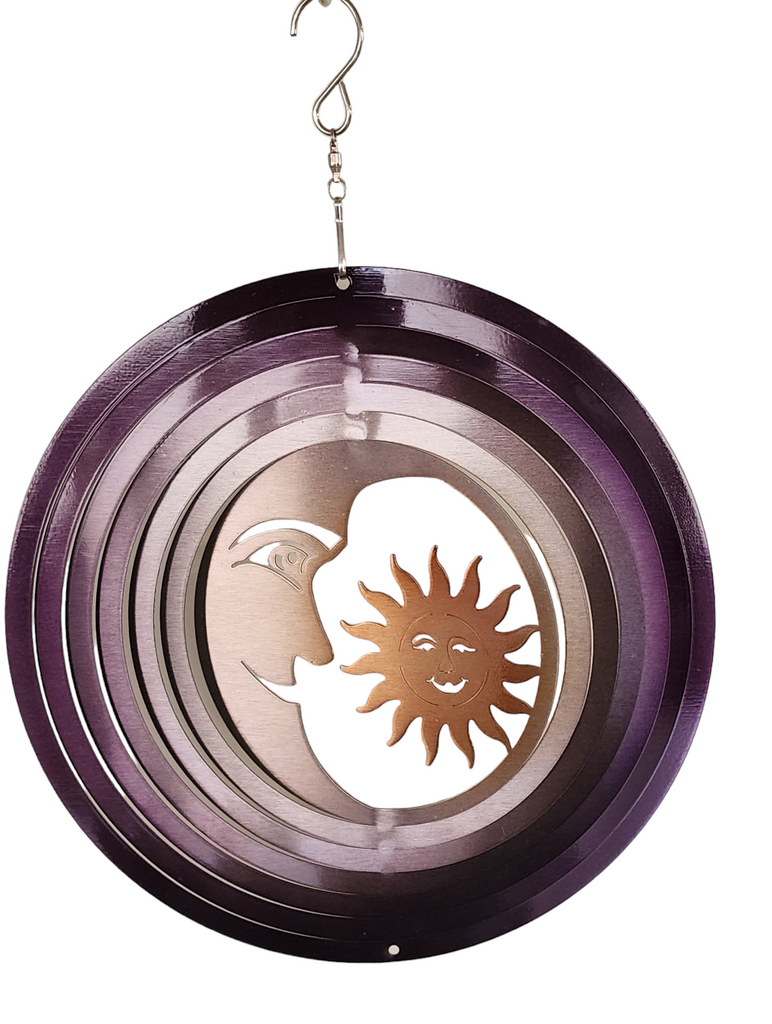 Windspinner, Sun and Moon Purple approx 26cm