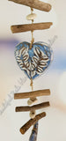 Wood dangler,blue hearts approx 10cm x 85 cm 0097