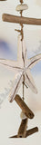 Wood dangler, starfish, white, approx 12cm x 95cm COMPLETE length