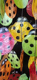 Capiz shell wind chime ladybugs/ladybird  60cm drop  x 15 cm wide approx #0050