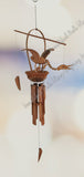 Bamboo flying duck  & babies rustic nest windchimes  108cm full length