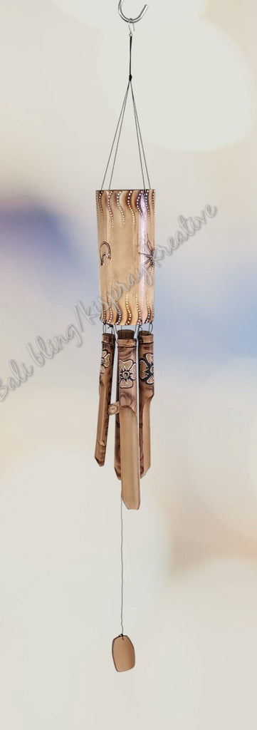 Bamboo tube style windchimes  110cm full length