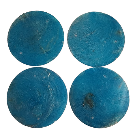 Capiz Shells 4 craft, 5cm, 2 predrilled holes, LIGHT BLUE