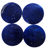 Capiz Shells 4 craft, 5cm, 2 predrilled holes, ROYAL BLUE SECONDS📌📌 every shell has marks or minor damage