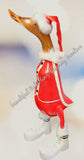 Duck, wooden, Santa fur jacket trim, black boots Xmas Christmas🦆 approx 27cm high