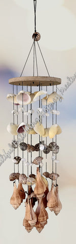 Shell wind chime seashell 14 cm wide  x 65 cm  COMPLETE length approx (#25)