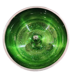 Incense holder bowl, green with glitter #0027