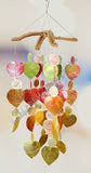 Capiz shell wind chimes multicoloured  50cm drop  x 15cm wide approx #0033