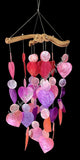 Capiz shell wind chimes multicoloured  50cm drop  x 15cm wide approx #0036