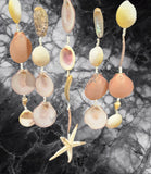 Seashell wind chime twine wood Starfish 26cm wide  x 74cm  COMPLETE length approx #0116