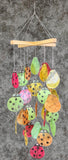 Capiz shell wind chime ladybugs/ladybird  60cm drop  x 15 cm wide approx #0050