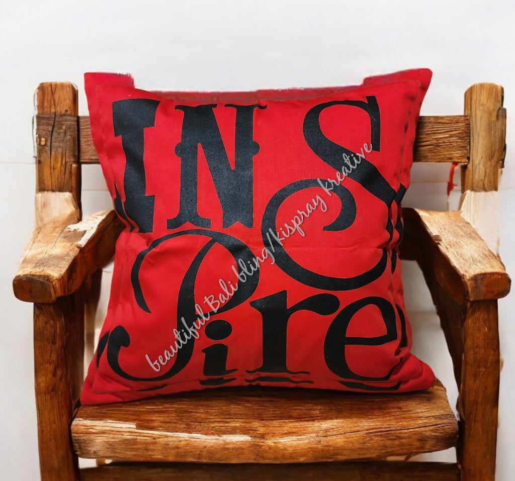 Cushion cover, inspire red approx 40 cm x 40 cm #2045