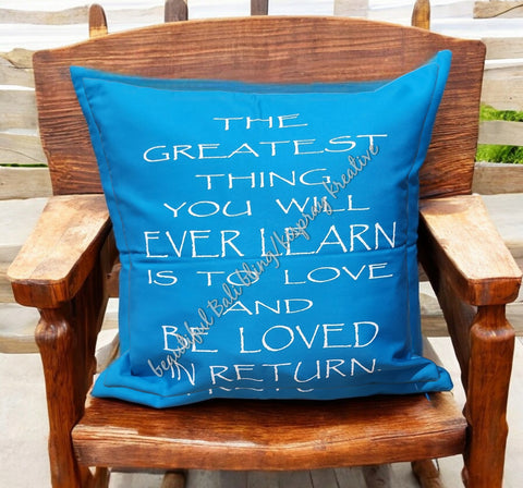 Cushion cover, love and be loved approx 40 cm x 40 cm #2049