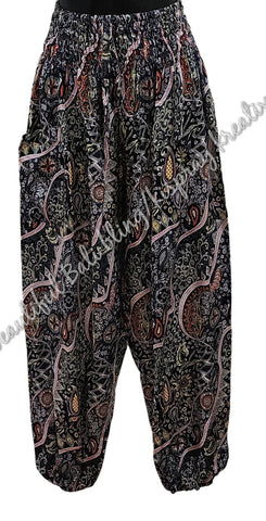 Harem pants  Full length PAISLEY GREY Suit to size 12-14. #28 clothing