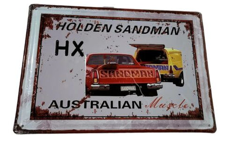 Decorative plate, HOLDEN SANDMAN Retro approx 30cm x 40 cm #0527