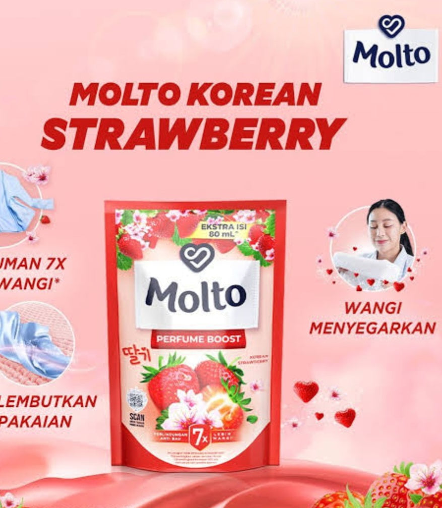 molto korean strawberry softener 12 x 9 ml sachets (#23)