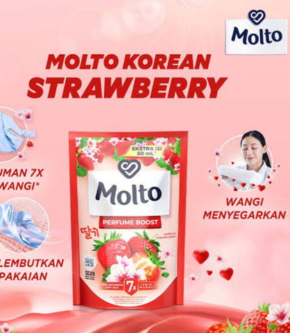 molto korean strawberry softener 12 x 9 ml sachets (#33)